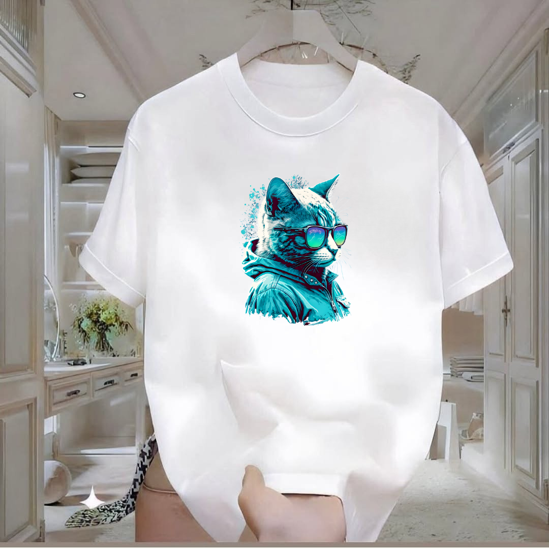 Kedi Baskılı Tshirt