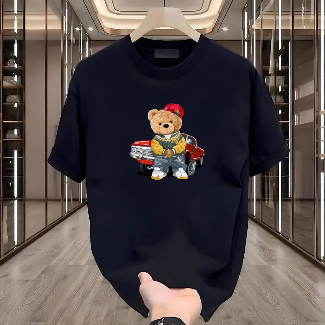 Car Bear Baskılı Tshirt