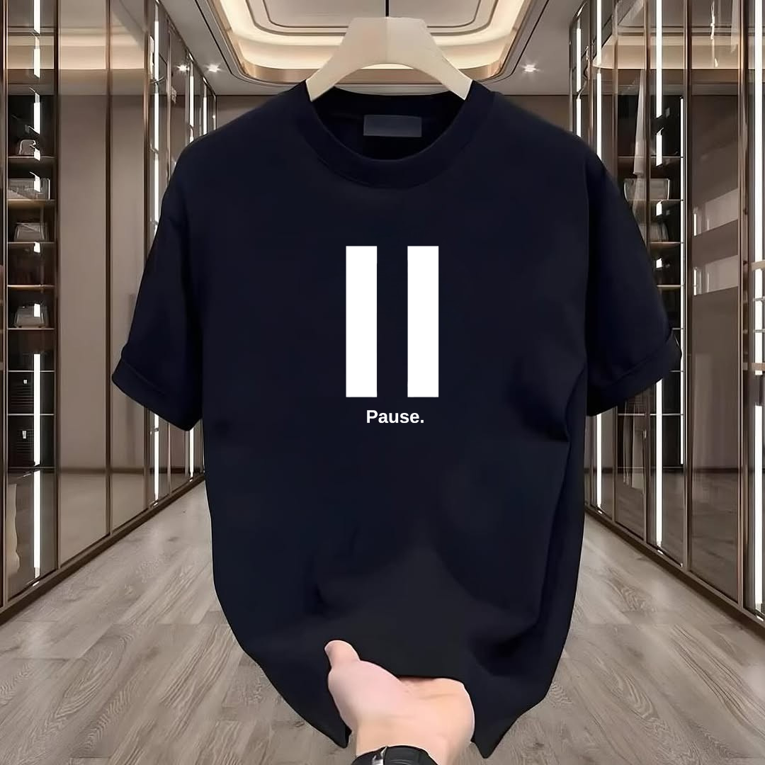 Pause Baskılı Tshirt