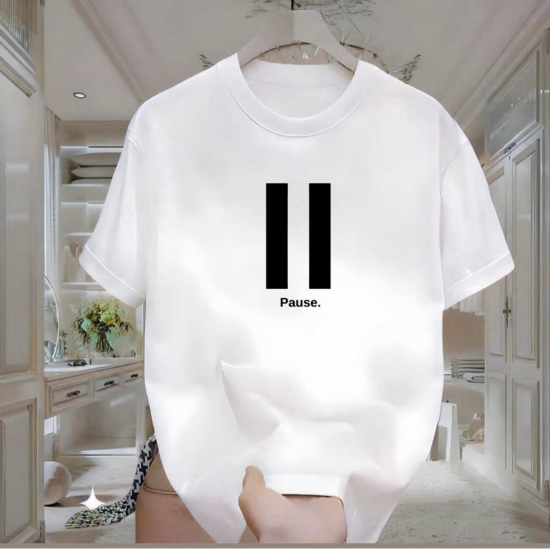 Pause Baskılı Tshirt