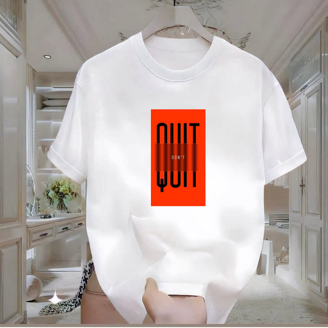 Dont Quit Baskılı Tshirt