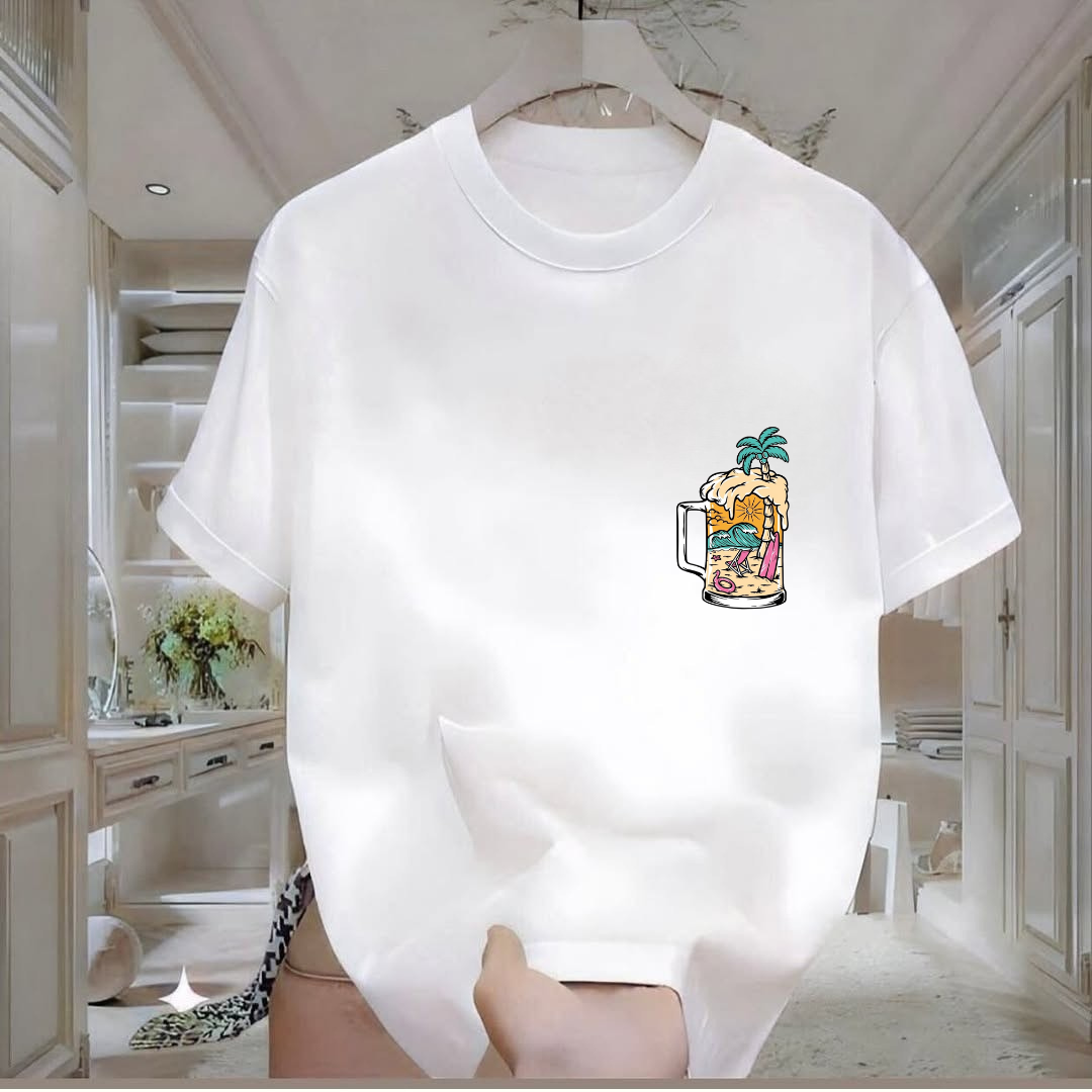 Bira Baskılı Tshirt