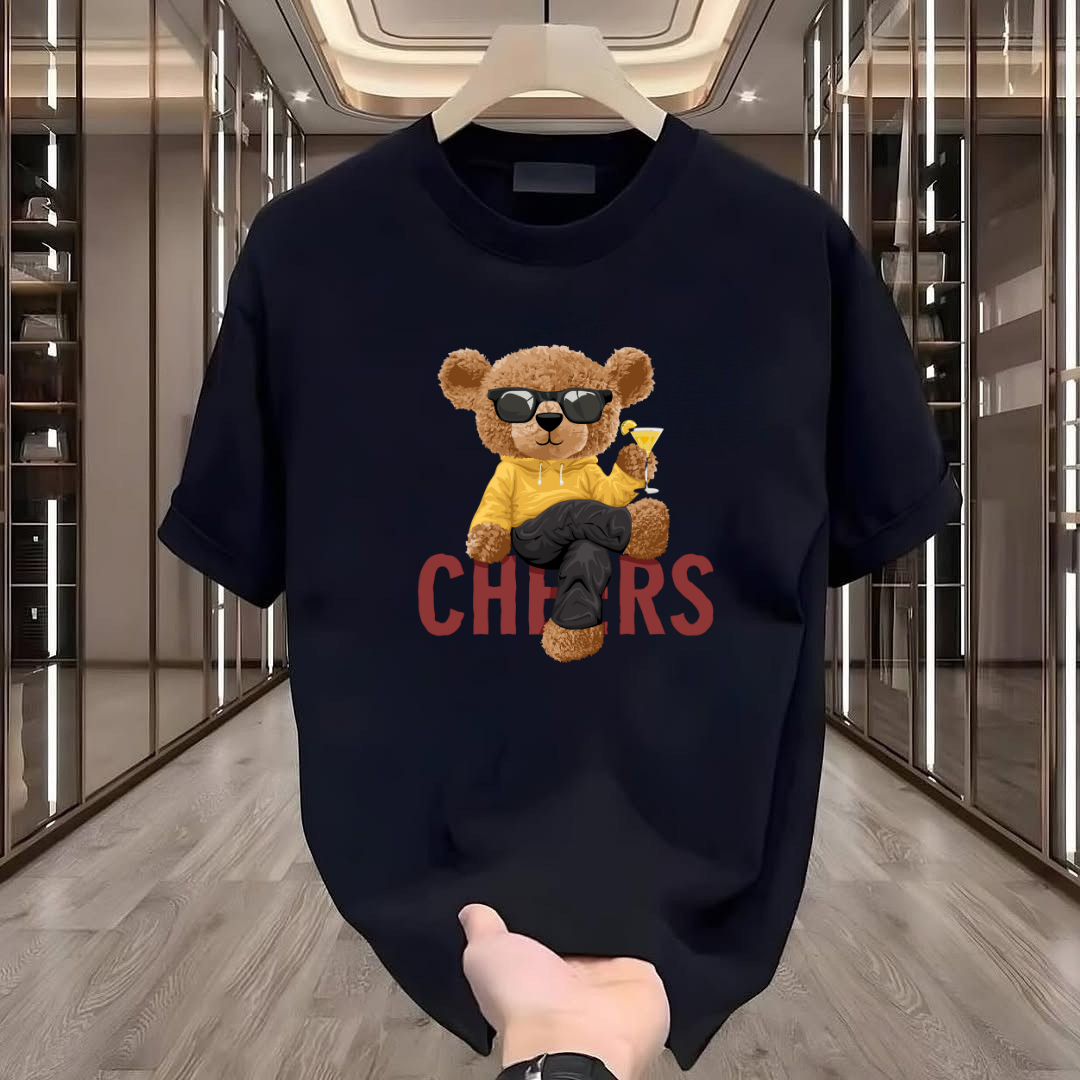 Cheers Bear Baskılı Tshirt