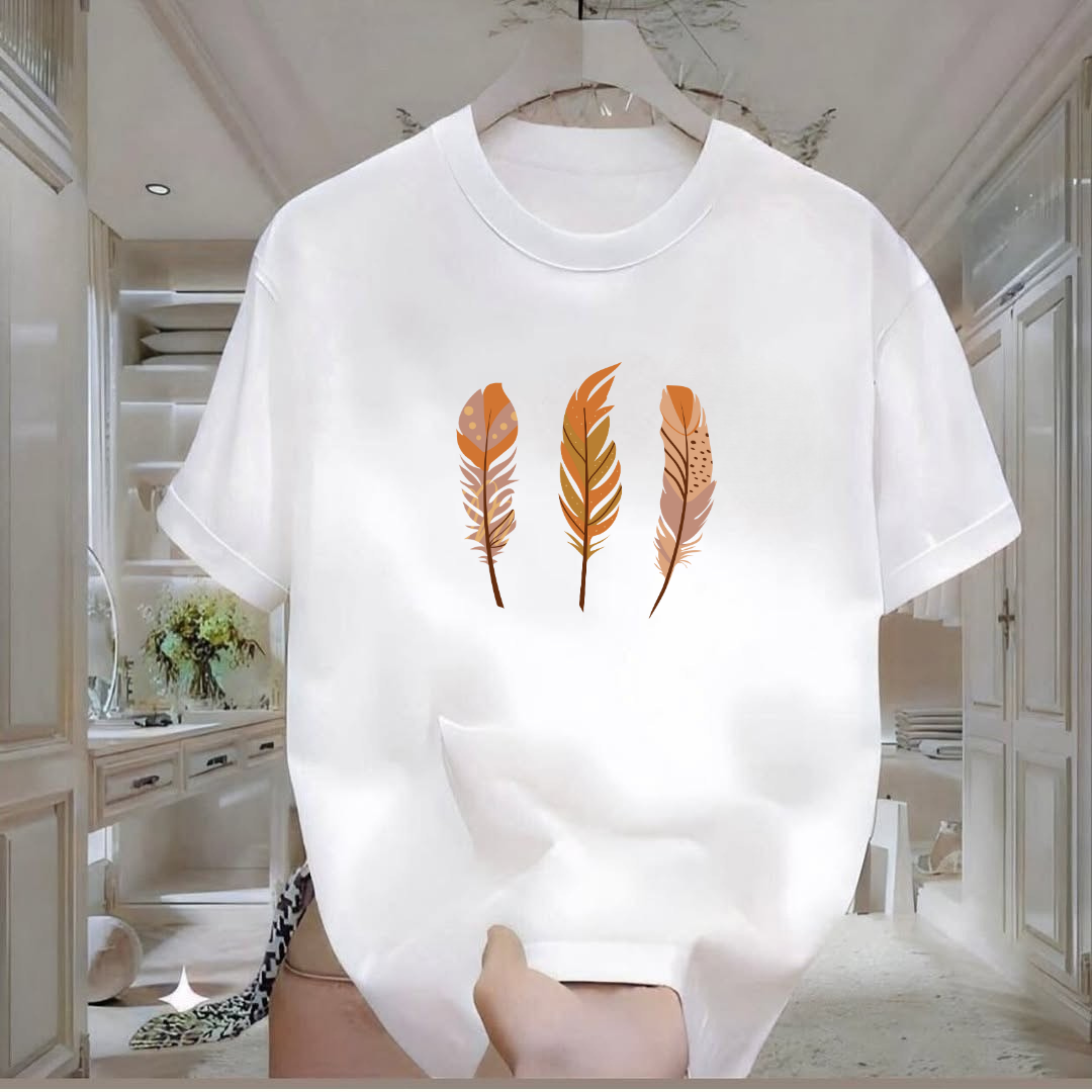 Leaf Baskılı Tshirt