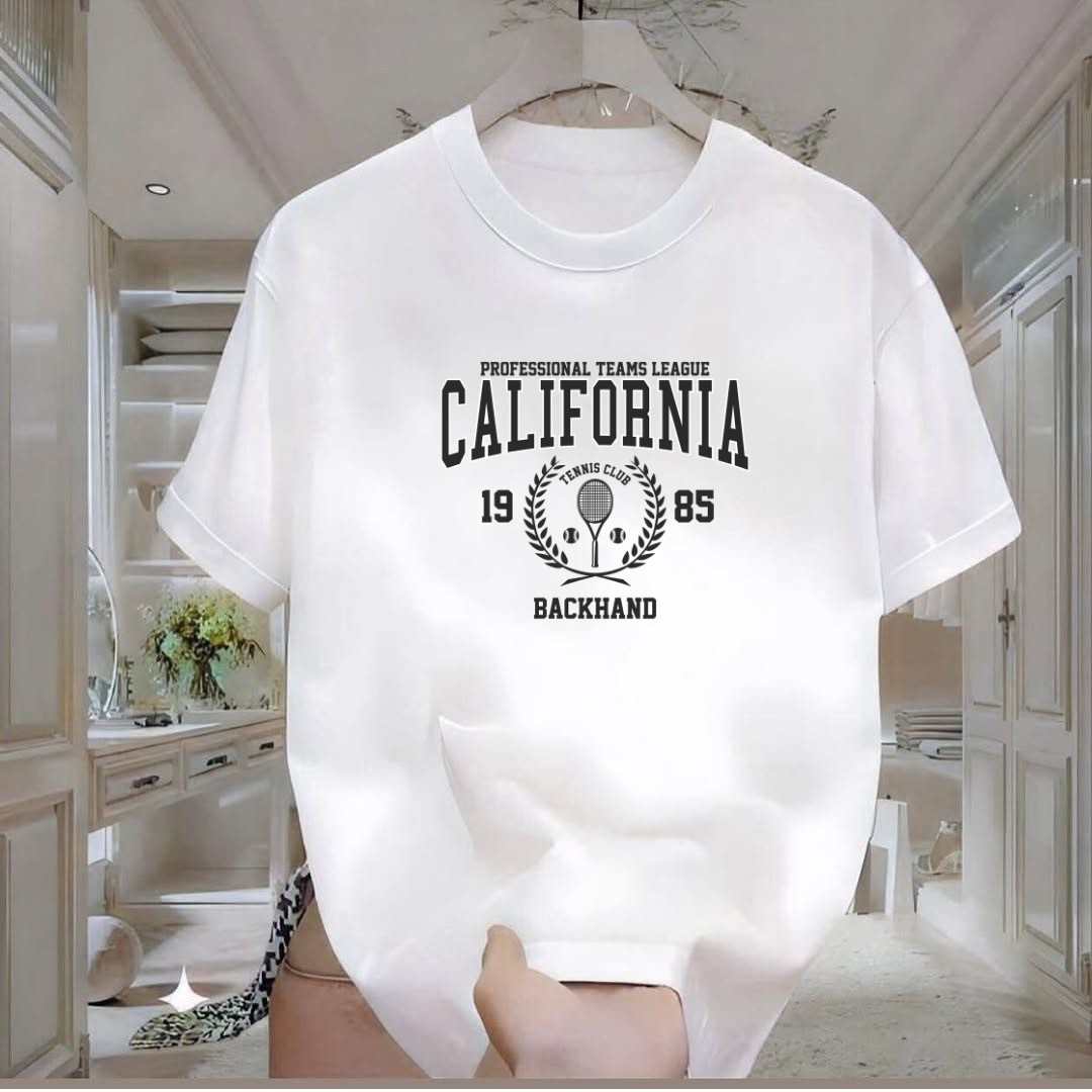California Baskılı Tshirt