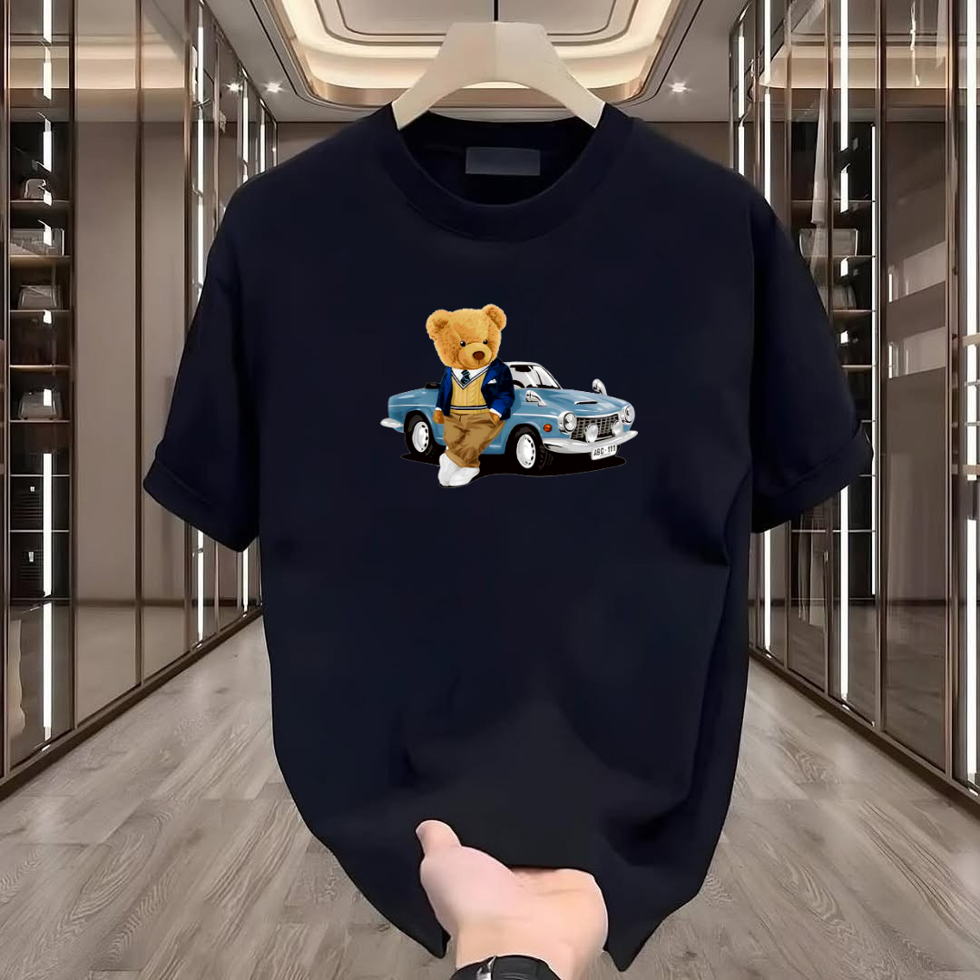 Car Bear Baskılı Tshirt