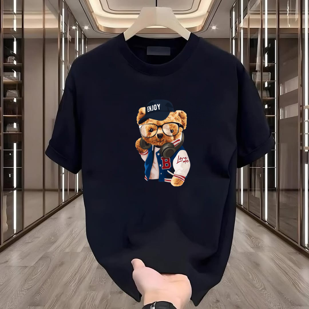 Enjoy Bear Baskılı Tshirt