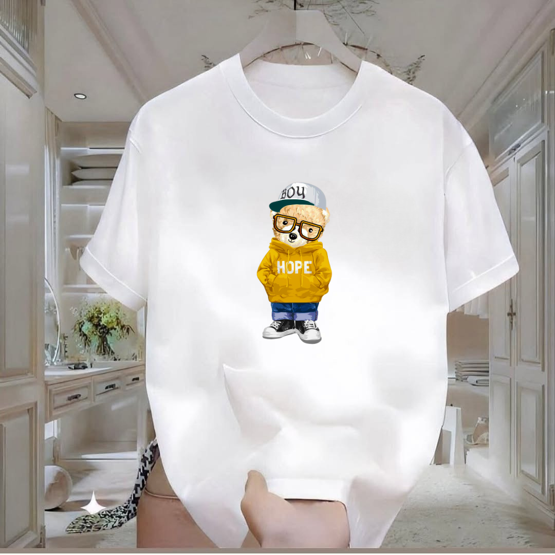 Hope Bear Baskılı Tshirt