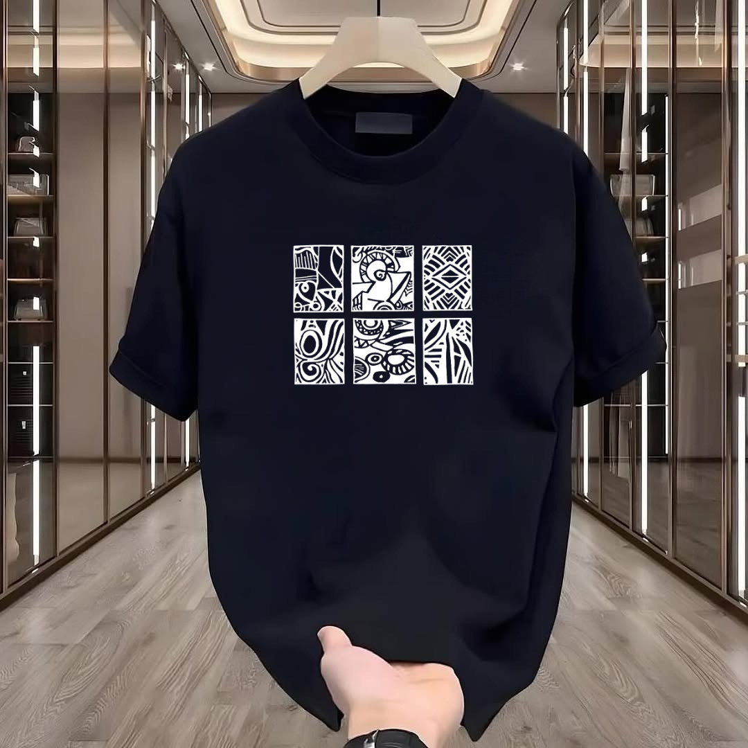 Etnik Desen Baskılı Tshirt