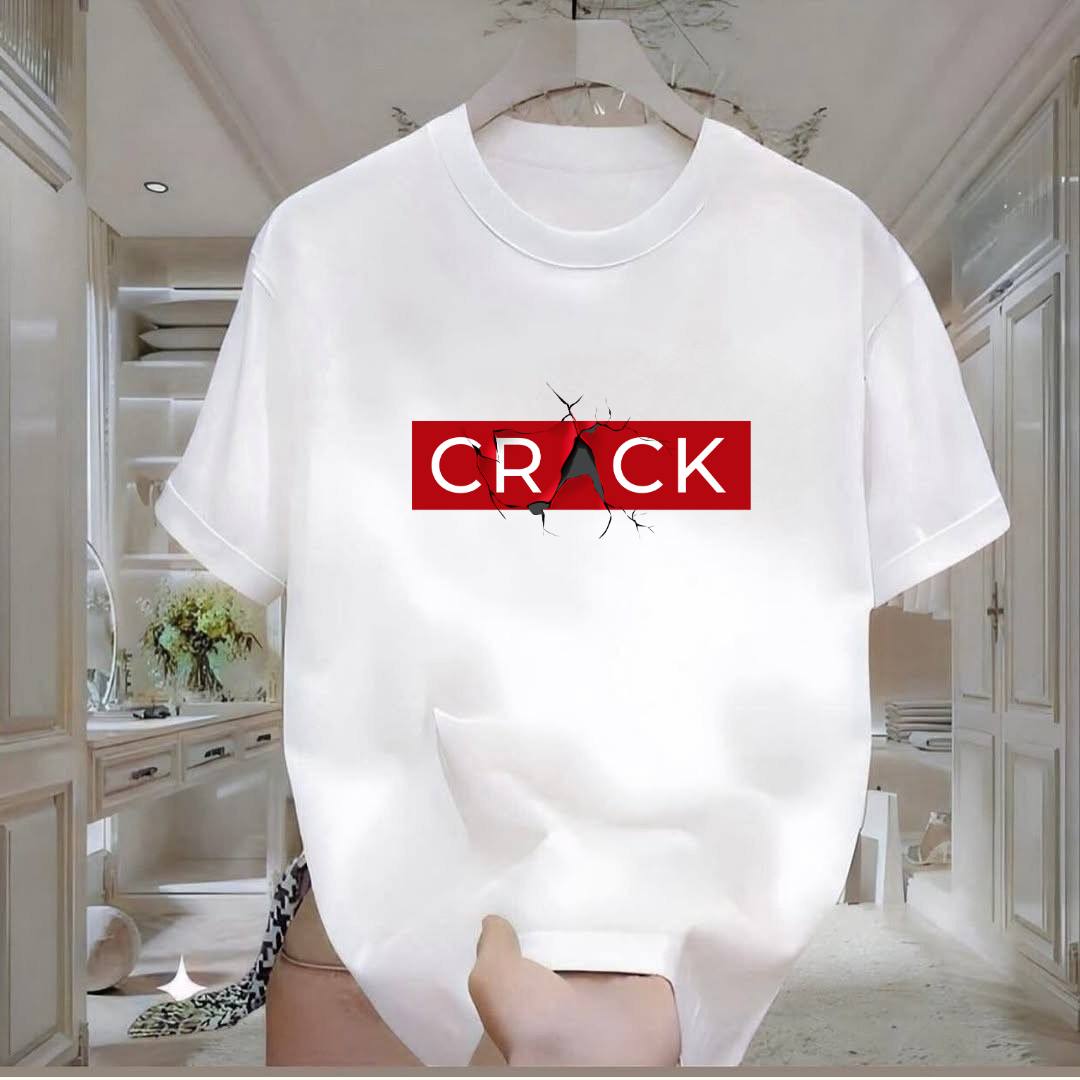 Crack Baskılı Tshirt