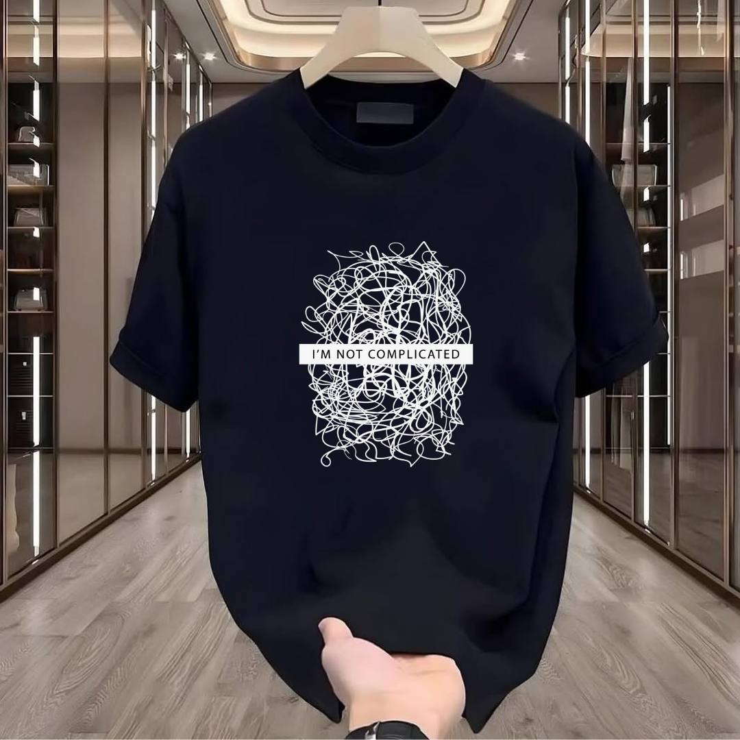 I'm Not Complicated Baskılı Tshirt